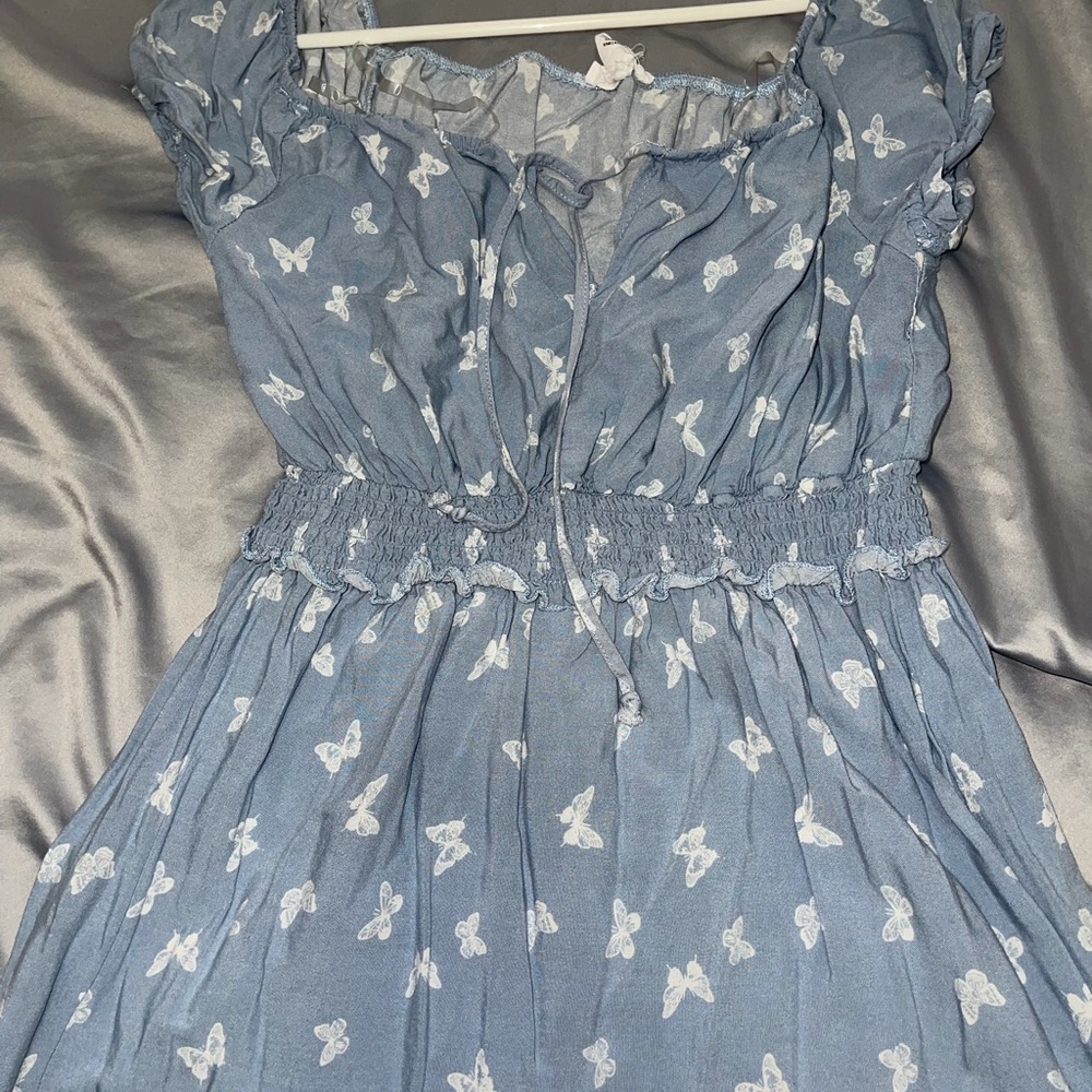 Blue butterfly dress